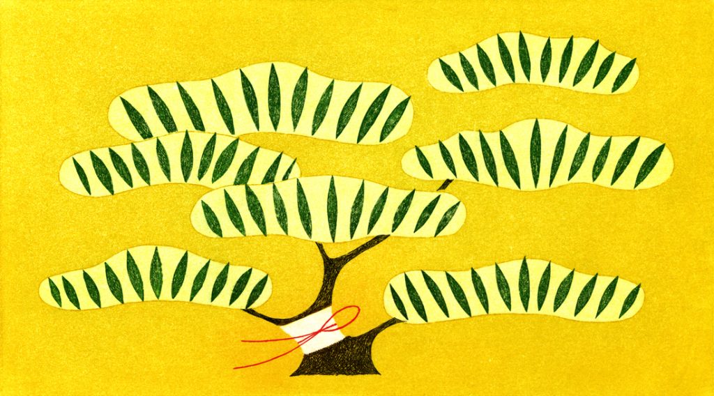 第百二十三話　冬至の花絵「松」